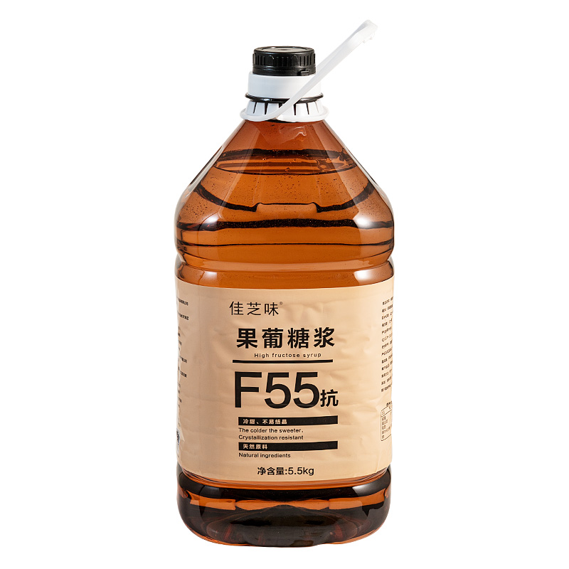 晶花果糖F55浓缩果葡糖浆5.5kg咖啡奶茶店饮品调味专用商用大桶装 - 图3