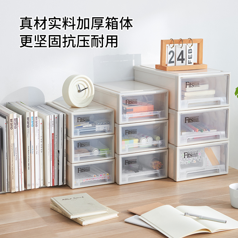 日本天马透明塑料抽屉式收纳箱衣柜收纳盒卧室衣物收纳柜整理箱 - 图2