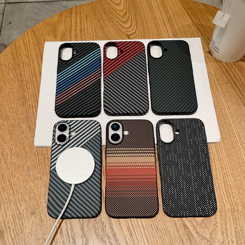 适用新款苹果17手机壳iphone16promax超薄15por带磁吸ip14peo凯夫拉Air碳纤纹理13pm磨砂12p硬壳11高级感plus - 图0