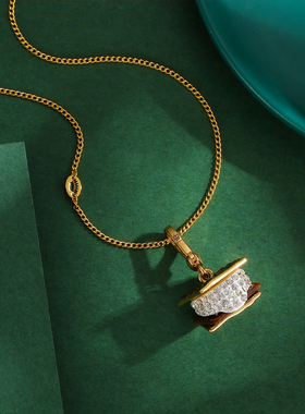 彩釉多层夹心巧克力吊坠