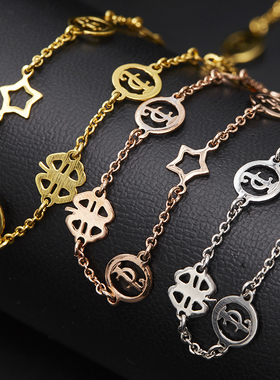 时尚juicy镀18k金薄片爱心颈链