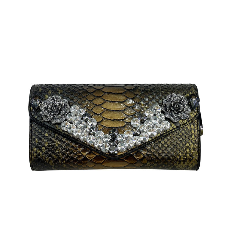 手拿包欧美女士跨境新款鳄鱼纹斜挎包外贸女士镶钻斜挎链条包,淘宝优惠券,粉丝福利购,淘宝优惠卷