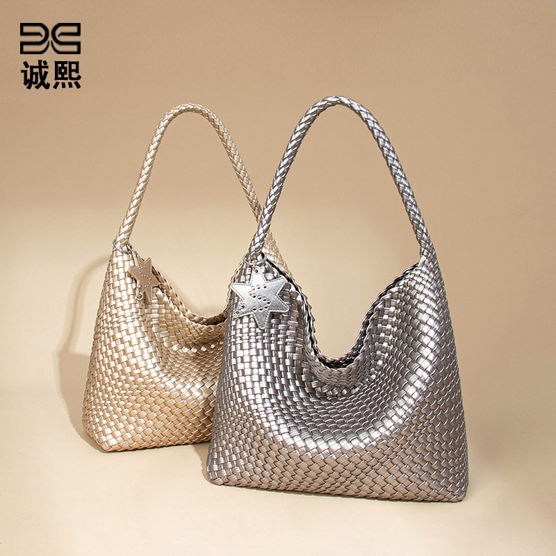 韩版大容量子母托特包手工编织包包通勤腋下单肩包简约时尚手提包,淘宝优惠券,粉丝福利购,淘宝优惠卷