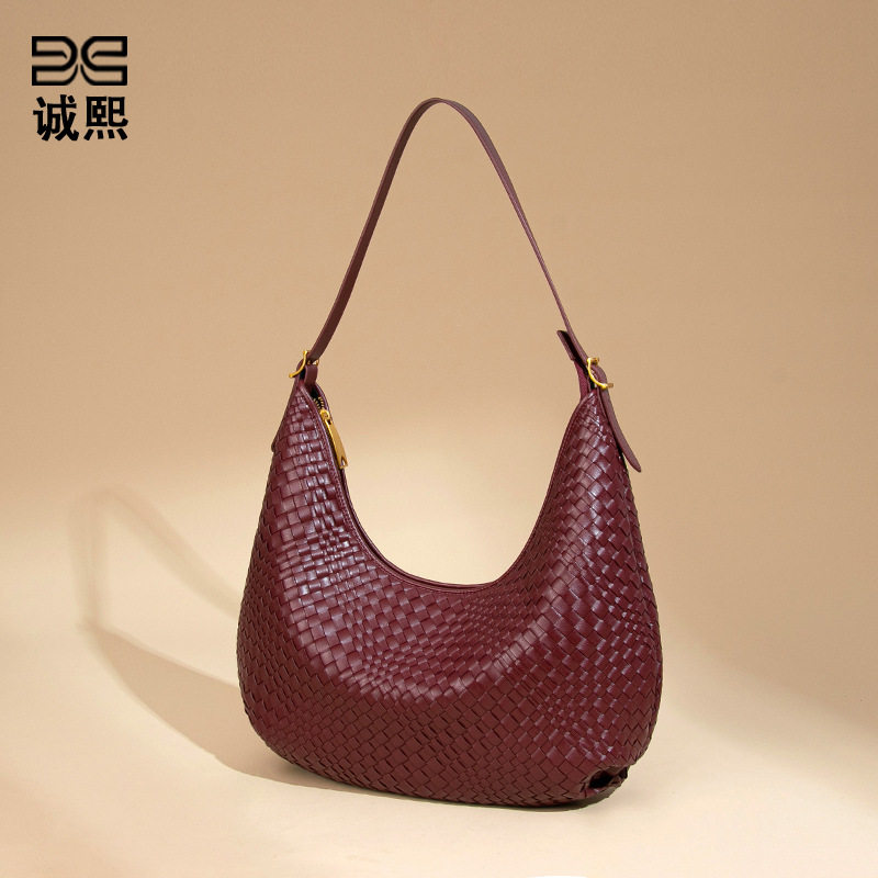 跨境女包高级感托特包编织包通勤百搭大容量单肩包小众腋下包,淘宝优惠券,粉丝福利购,淘宝优惠卷