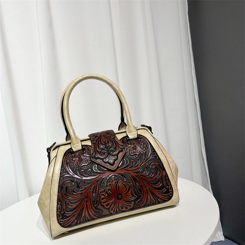 复购花纹手提包新款时尚欧美擦色图腾系列压花单肩包擦色工艺女包,淘宝优惠券,粉丝福利购,淘宝优惠卷