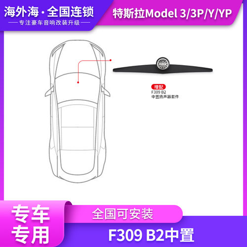 特斯拉model3/Y/P蓝驱B2中置音响喇叭激活线DSP功放无损升级改装 - 图1