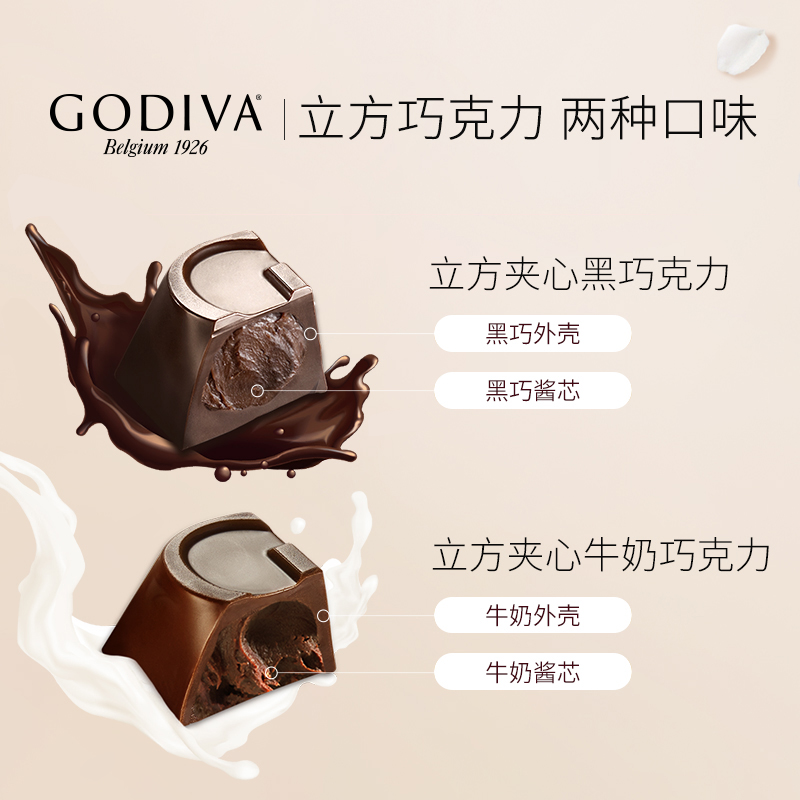Godiva歌帝梵牛奶黑巧克力婚礼喜糖果40颗量贩装情人节伴手礼物 - 图1