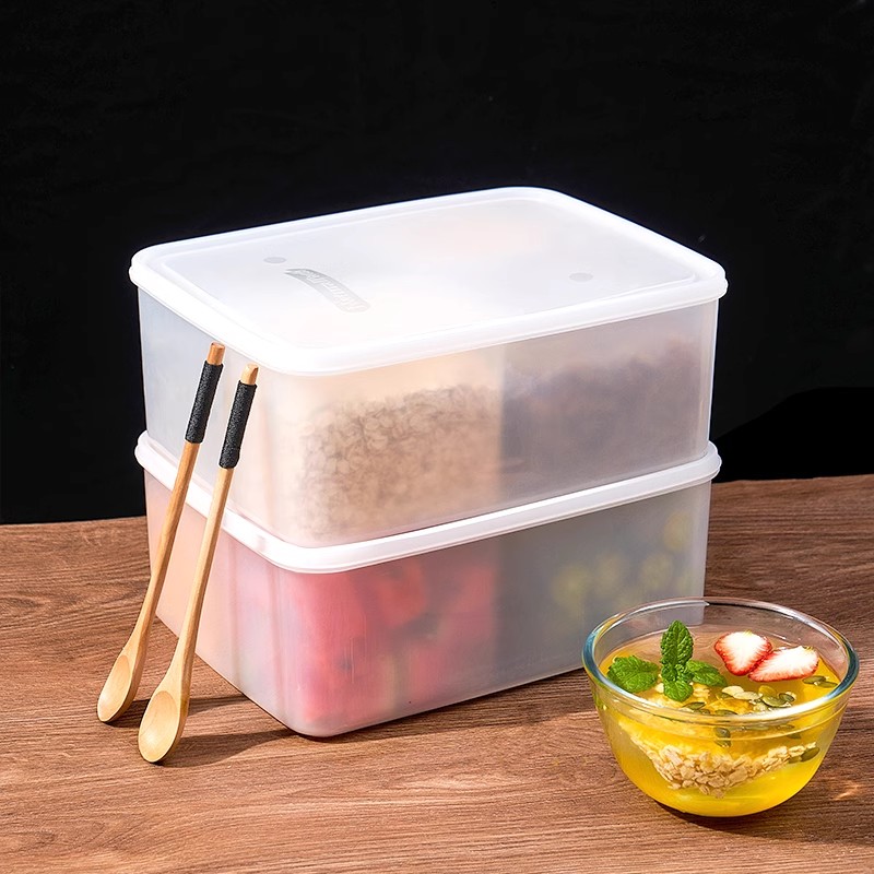 冰粉盒子塑料带盖摆摊配料调料盒子食品透明调味盒商用分格收纳盒 - 图2