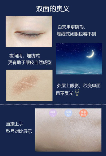 蔻朗双眼皮贴美国原装单双面自然隐形无痕持久男女肿眼泡防水美目 - 图3