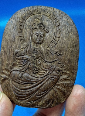 沉水级越南富森红土如意观音挂件高60mm宽47mm厚11mm重16.4克
