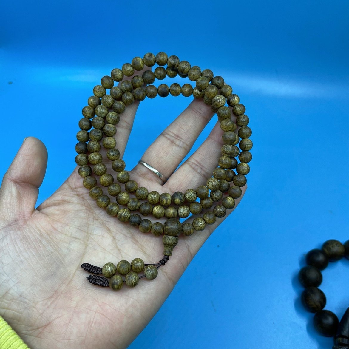 广东电白绿奇楠【9分沉】天然沉香佛珠6MM118颗棋楠男女沉香手串,淘宝优惠券,粉丝福利购,淘宝优惠卷