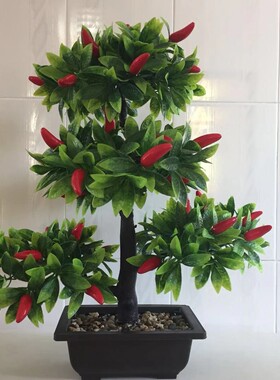 塑料辣椒饰品 小红辣椒装饰 仿真 塑料假花防真花辣椒树假的辣椒