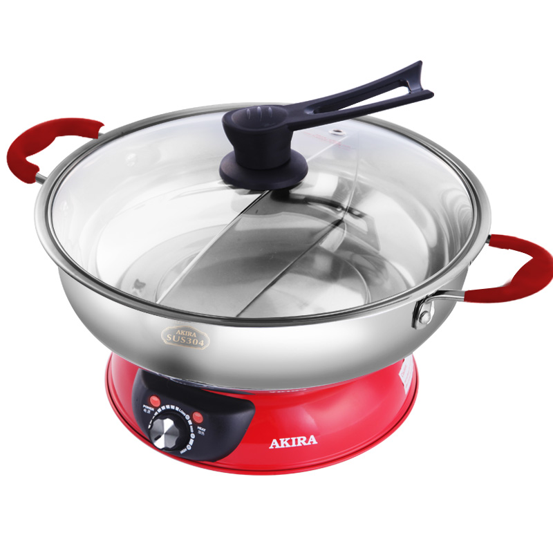 爱家乐304不锈钢鸳鸯电火火锅锅家用4-6-8人分体大容量插电热煮锅 - 图3