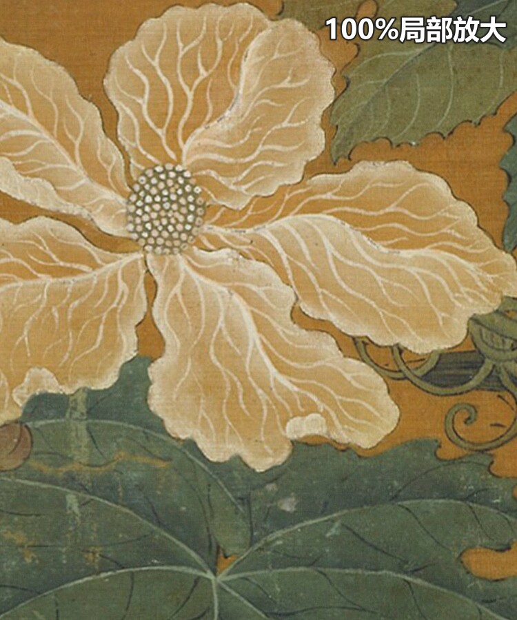钱选花竹翎毛图卷元朝古代工笔花鸟绘画高清装饰打印电子图片素材