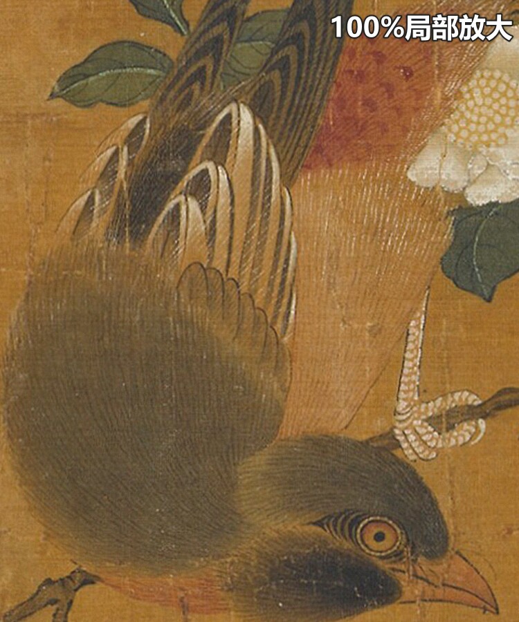钱选花竹翎毛图卷元朝古代工笔花鸟绘画高清装饰打印电子图片素材