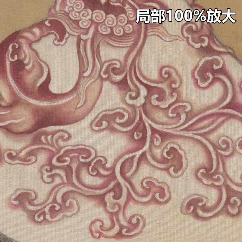 清朝宫廷画师雍正十二美人之消夏赏蝶图汉服装高清电子版图片素材
