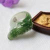 Myanmar natural jade A grade jade Pixiu ring with certificate