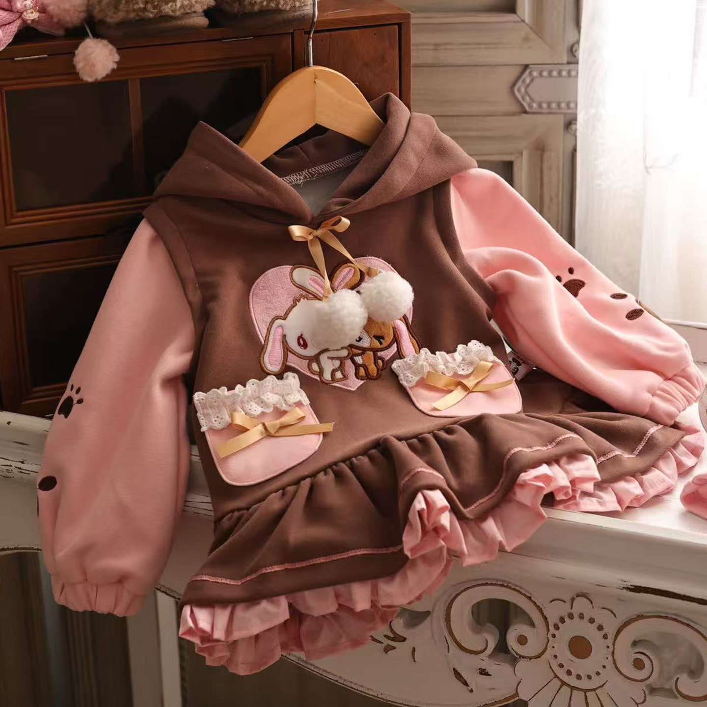 粗腿原创卫衣裙女童连衣裙2025秋冬新款洋气卡通单件幼儿园穿搭,淘宝优惠券,粉丝福利购,淘宝优惠卷