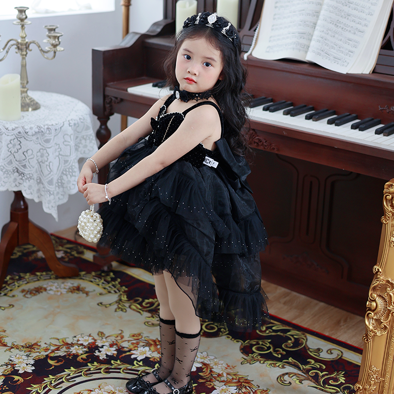 粗腿原创女童裙子超好看连衣裙黑天使洛丽塔四季百搭女宝公主裙,淘宝优惠券,粉丝福利购,淘宝优惠卷