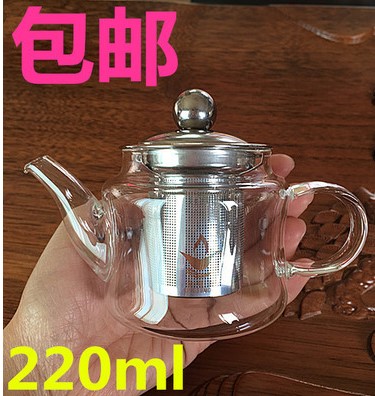 耐热玻璃迷你小茶壶功夫茶具套装小容量喝冲红茶透明带过滤泡茶壶