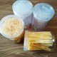 Fruit fork free shipping disposable transparent plastic fruit fork