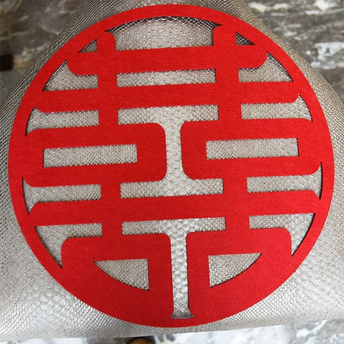 Нетканый материал со счастливыми словами, фетровая ткань, принадлежности для украшения счастливой свадьбы, наклейки для макета свадебного зала, свадьба в китайском стиле, красный, счастливый, розовый, фиолетовый