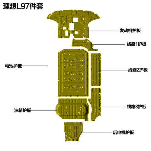 适用理想L9/L8/L7电池下护板原厂改理想i8/i6/L6护板电机底盘护板 - 图1