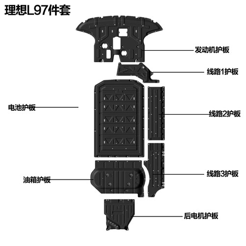 适用理想L9/L8/L7电池下护板原厂改理想i8/i6/L6护板电机底盘护板 - 图0