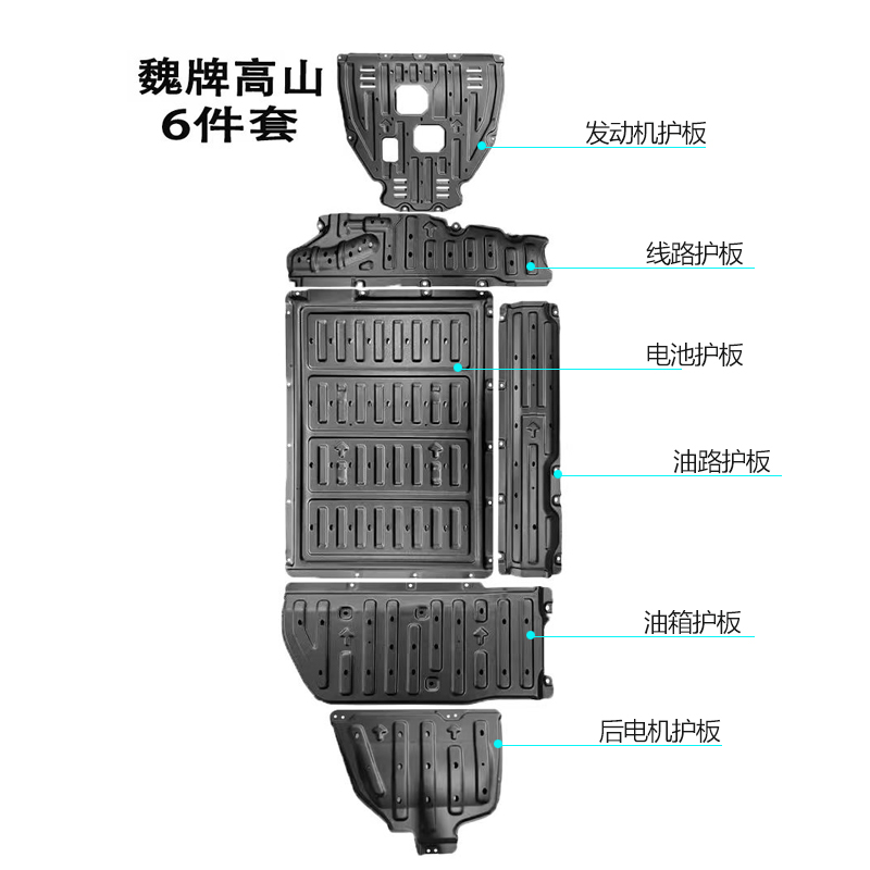 适用于魏派高山电池下护板加长车底发动机防护板底盘装甲汽车改装