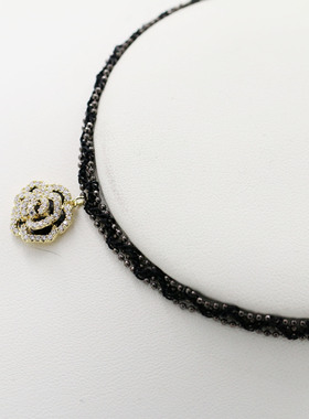 choker立体项圈超仙蕾丝锁骨链