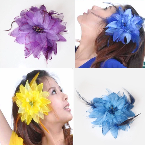 Вместительная и большая ткань, аксессуар для волос, детская заколка для волос, городской стиль, в цветочек