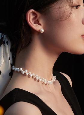 【Tonight or Never】S925纯银 法式错落珍珠项链 经典轻奢高级感