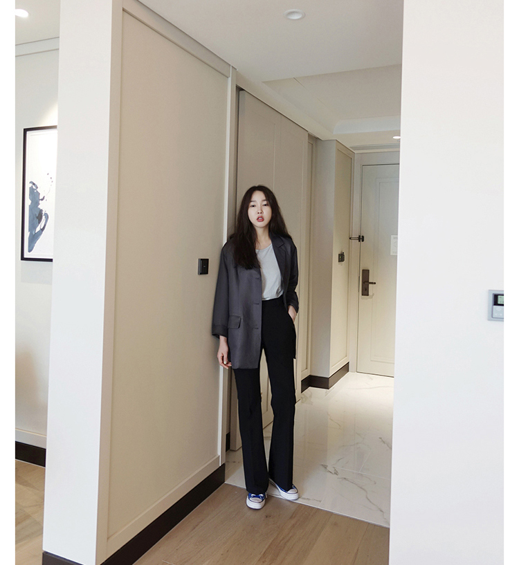 垂感坠感阔腿裤女秋季大码高腰拖地裤工装西装裤宽松休闲直筒长裤 垂感坠感阔腿裤女秋季大码高腰拖地裤工装西装裤宽松休闲直筒长裤