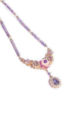 原创设计轻奢小众红色女简约项链