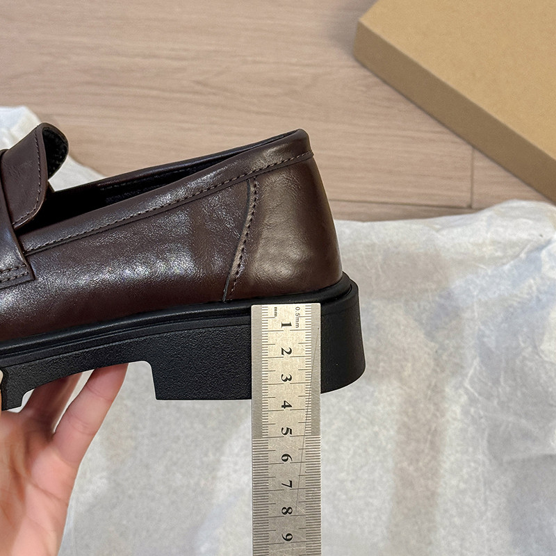 厚底英伦风小皮鞋女2026新款春季一脚蹬配裙子黑色女鞋乐福鞋单鞋,淘宝优惠券,粉丝福利购,淘宝优惠卷