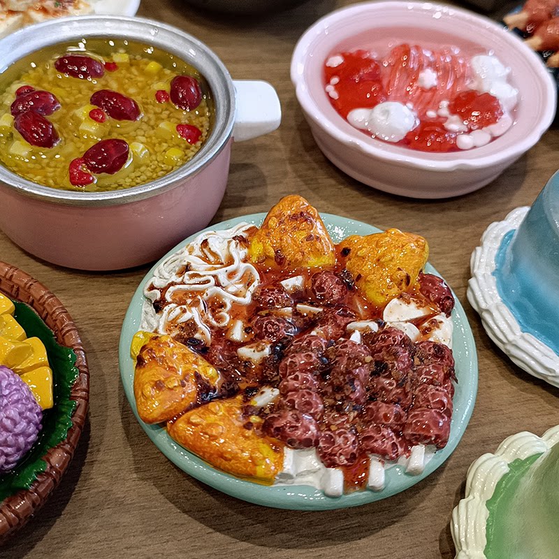 【买5赠1】地方特色小吃重庆火锅螺蛳粉树脂冰箱贴磁贴冰箱装饰品