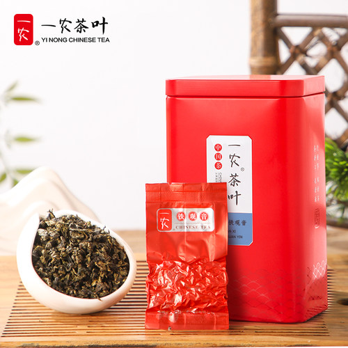 一农茶叶安溪铁观音浓香型特级新茶乌龙茶100g(14包)真空小包罐装-图3