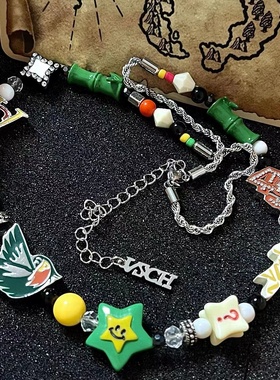 VSCH丛林幸运星笑脸项链明星同款