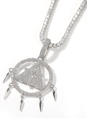 新品游戏王千年项链镶锆石情侣