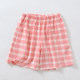 Pure cotton pajamas ສັ້ນຂອງແມ່ຍິງ plaid ຝ້າຍລ້າງຝ້າຍ