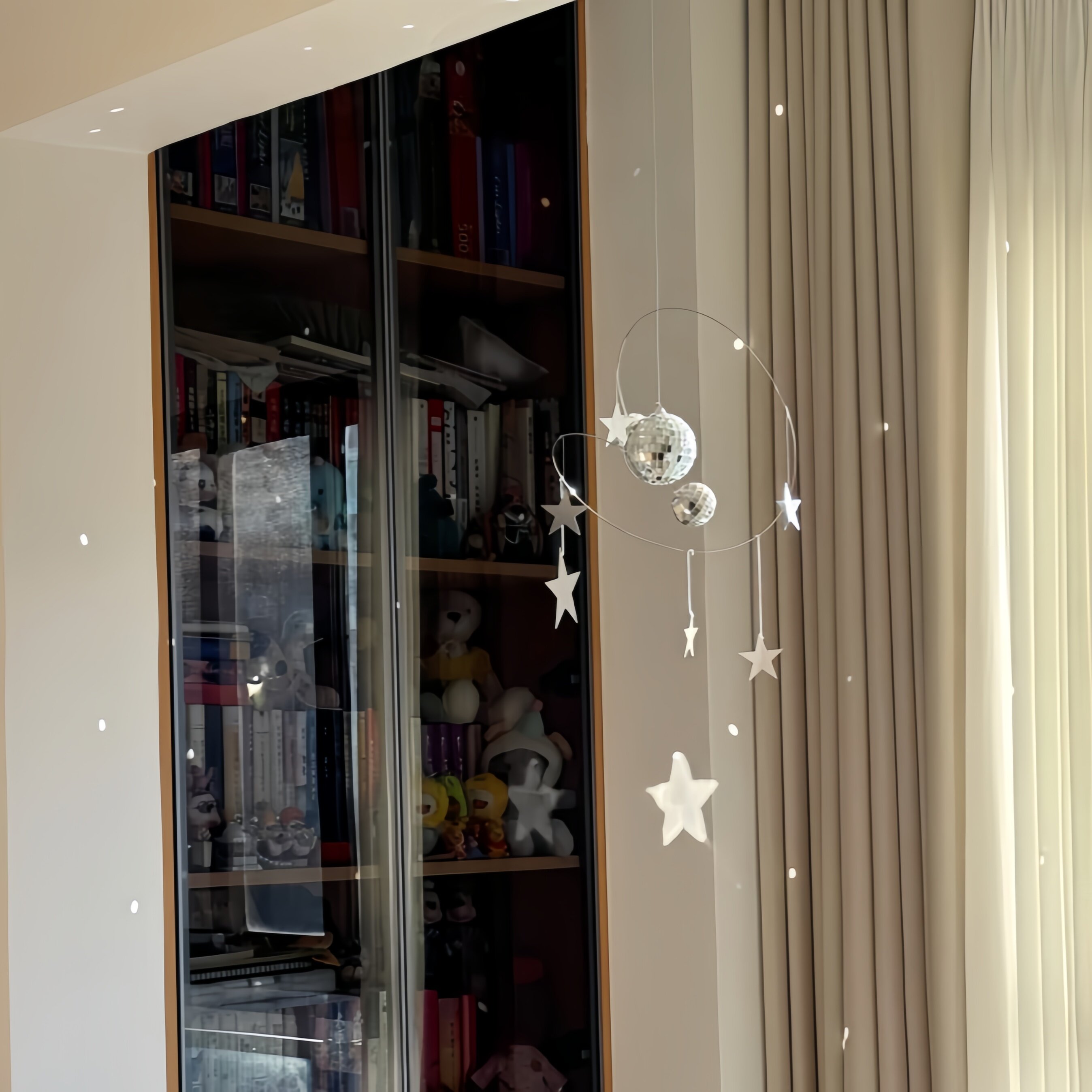 【阳光捕手】disco迪斯科球风铃挂件星星反光房间装饰diy客厅摆件 - 图0