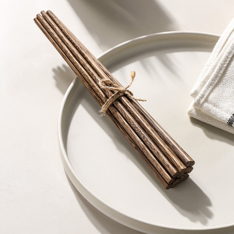 lissa鸡翅木筷子无漆无蜡天然实木防滑家用高档抗菌防霉2024新款 - 图1