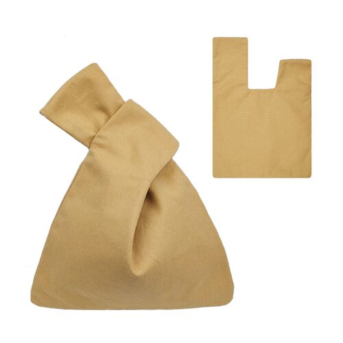 文艺日系纯色全棉帆布手腕包袋机包小拎包女手提logo定制手挽包 - 图3