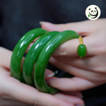 (Bears jewelry) Natural and field jade bracelets Beyyu duck egg green powder green pink egg noodles pendant bracelets