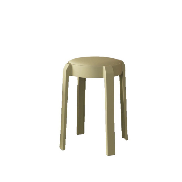Soft stools can be stacked, household thickened small round stools, modern simple windmill stools can be stacked with leather restaurant chairs
