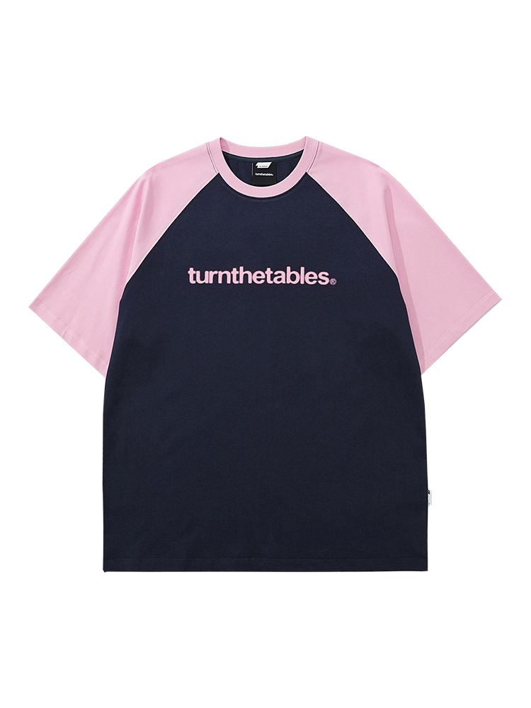 【夏之光同款】Turnthetables美式复古插肩袖T恤情侣装短袖半袖潮 - 图3