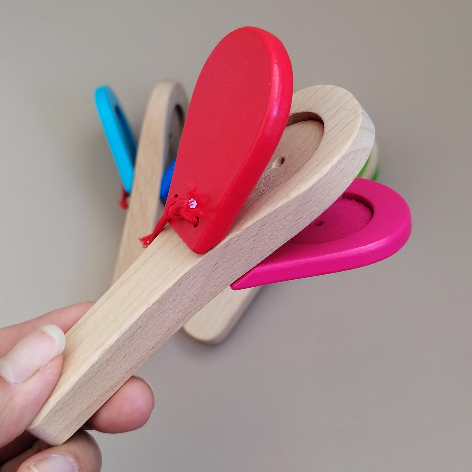 响板打击乐器圆舞板三句半幼儿园舞蹈道具 木制奥尔夫原木早教具 - 图0