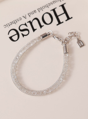 意大利时尚百搭钱袋子手链女轻奢高级感编织弯管手链小众设计感