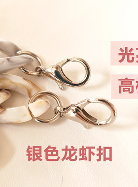 工厂现货亚克力链条包带单肩手提 塑料树脂扣链条vintage复古包带