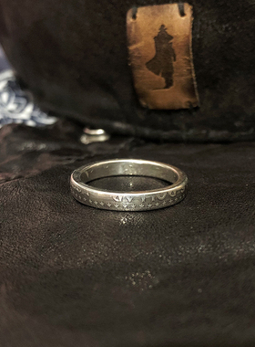 屾唐制造情侣银币戒指90银欧美风